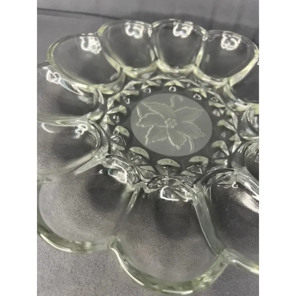 Vintage Princess House Deviled Egg Tray Floral Excellent